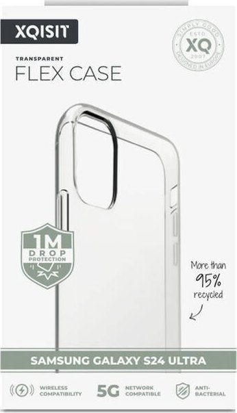 Mbulesë telefoni XQISIT Flex Case për Samsung Galaxy S24 Ultra, TPU fleksibël, transparente