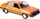 Maket makine PRL Collection FSO Polonez, shkalla 1:43, metal, portokalli