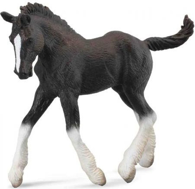 Figurine kafshe Collecta Shire Foal, këlysh kali, i zi