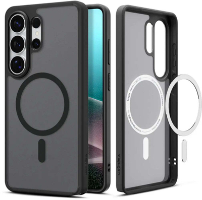 Kuti telefoni Spigen Ultra Hybrid MagFit për Galaxy S26 Ultra, MagSafe, transparente, e zezë Frost