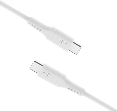 Kabllo karikimi dhe të dhëna FIXED USB-C - USB-C, USB 2.0, PD 60W, 0.5m, e bardhë