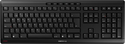 Tastierë pa tela Cherry STREAM Wireless, RF 2.4GHz, layout portugalisht, e zezë