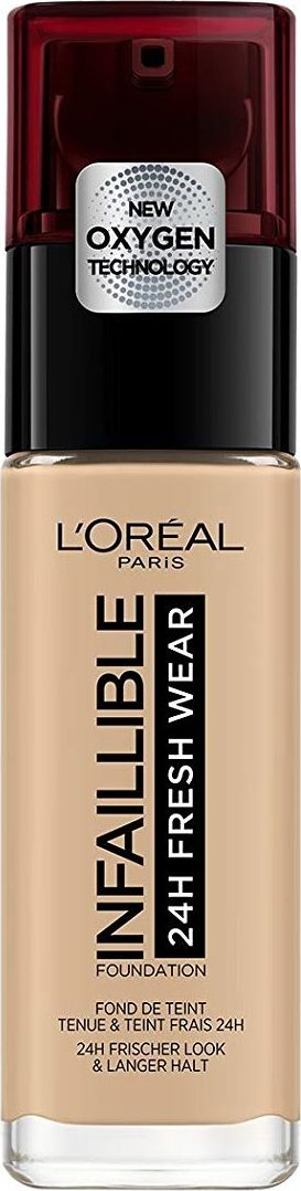Fondatinë L’Oreal Paris Infaillible 24H Fresh Wear 130 True Beige, mbulim i plotë, 30 ml