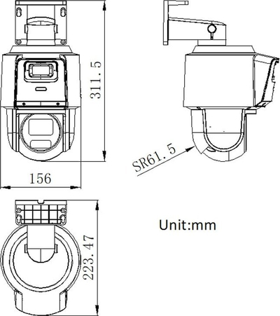 Kamerë IP Hikvision DS-2SE3C410MWG-E/14, lentë 2.8mm, e bardhë