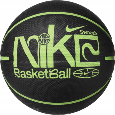 Top basketbolli Nike Everyday Playground 8P Graphic BS3035-060, gome për jashtë, madhësia 7, i zi me Lime