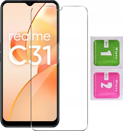 Mbrojtëse ekrani xham Realme C31, tempered glass, 0.3mm, transparencë e plotë