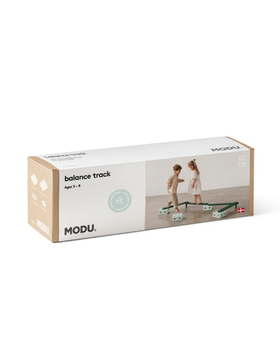 Lojë balanci MODU Balance Track, set ndërtimi, për fëmijë 3+, mente dhe jeshile pylli