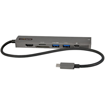 USB-C адаптер StarTech повеќепортен, HDMI 4K 60Hz, гигабитен интернет, сив
