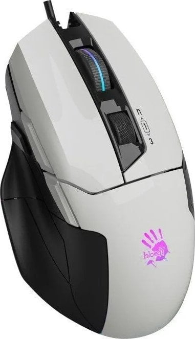 Mouse gaming A4Tech Bloody W70MAX, 10000 DPI, me kabllo, i bardhë