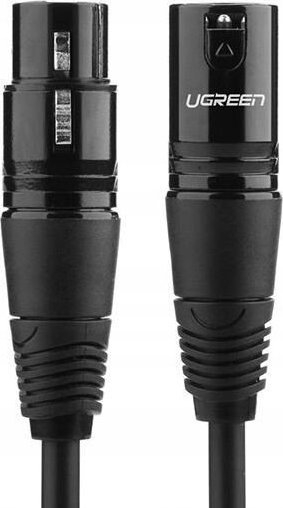 Kabllo audio Ugreen 20710B XLR në XLR, 2m, e zezë