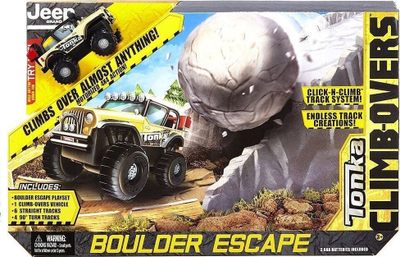 Set loje Tonka Climb-overs Boulder Escape, pistë off-road, makinë lodër 4x4, shumëngjyrëshe