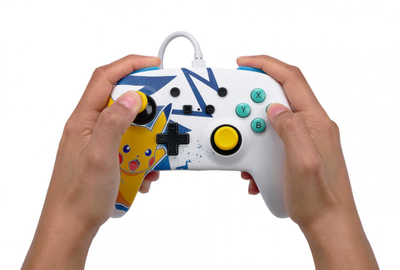 Kontroller PowerA Enhanced Pikachu High Voltage, me kabllo, shumëngjyrësh
