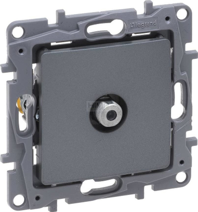 Prizë satelitore Legrand Niloe Selection, Type F, 1 dalje, gri steel