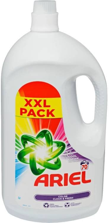 Detergjent rrobash Ariel Clean &amp; Fresh, për rroba me ngjyra, 3.5L