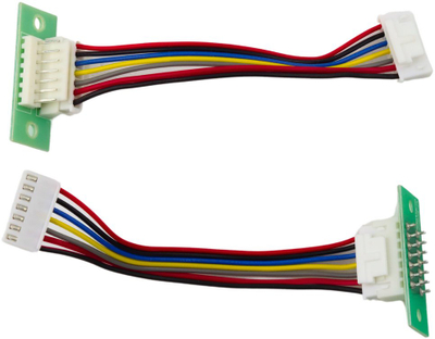 Pllakë adaptori Qoltec 7-pin, mashkull-femër, për makina me bateri, e bardhë