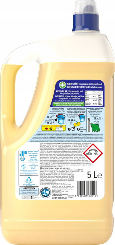 Solucion pastrues Mr Proper Professional Lemon, për dysheme dhe sipërfaqe, 5L