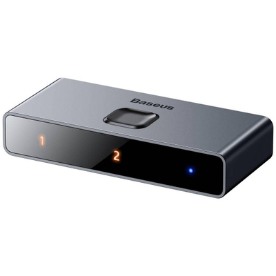 Ndërrues HDMI Baseus Matrix CAHUB-BC0G, 2x HDMI, 4K 30Hz, gri