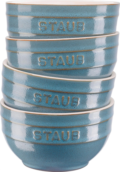 Set tasa qeramike STAUB, 4 copë, të rrumbullakët, shumëngjyrëshe