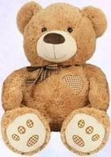 Lodër pellushi Beppe Mascot Teddy Bear Bobby, 43cm, ngjyrë mjalti