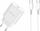 Karikues muri Jellico PD 25W, USB C, me kabllo USB C, i bardhë