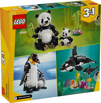 Lodër LEGO Creator 31165 Panda Family, set 3 në 1, për fëmijë 8+