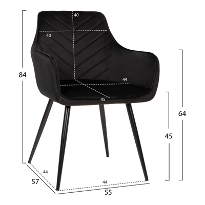 Kolltuk Latrell 55x57x84Hcm (HM8582.04), zezë