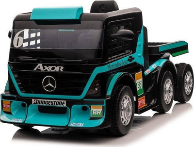 Makina elektrike për kalamajt Lean Cars Mercedes XMX622B, me gjysmë rimorkio, ekran LCD, blu