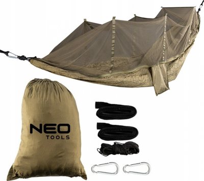Varëse kampingu Neo Hammock, 330 x 140 cm, rrjetë kundër mushkonjave, jeshile