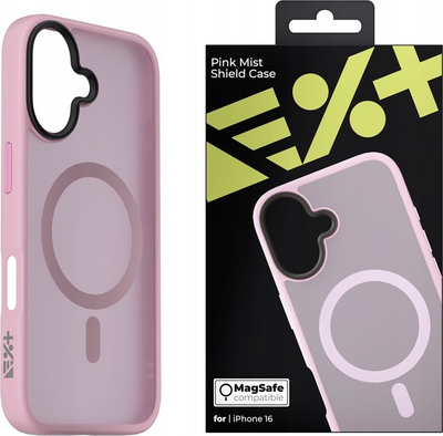 Заштитна маска за телефон NEXT ONE Mist Shield MagSafe, за iPhone 16, поликарбонат и TPU, розова