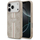 Маска за телефон Guess 4G Printed Stripes MagSafe, за iPhone 17 Pro, еко кожа, беж
