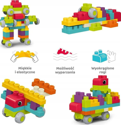 Set blloqe të buta Askato Little Geniuses, 62 pjesë, shumëngjyrëshe