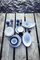 Pjatë e sheshtë Revol Equinoxe, 28 cm, porcelan, blu Cirrus