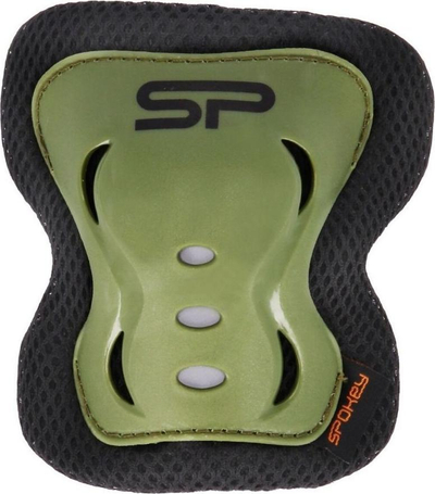 Set mbrojtësesh Spokey Shield M, për patina dhe skateboard, për fëmijë 25-50 kg, jeshil