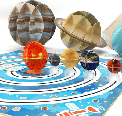 Set edukativ Ozobot STEAM, Eksploron Sistemin Diellor, planetë 3D, mbi 8 vjeç