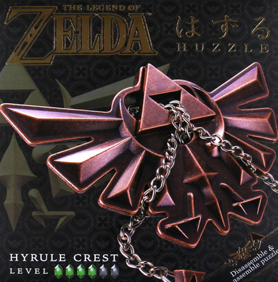 Puzzle metalik Hanayama Legend of Zelda Hyrule Crest, Triforce, dekorativ, i artë