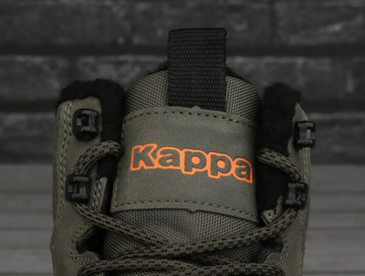 Atlete të larta dimri Kappa për burra, me shollë gome, ngjyrë kaki