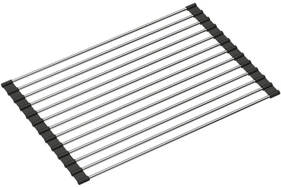 Tapet kuzhine Quadron Roll up, fleksibël çelik me silikon, 38 x 25 cm, i zi