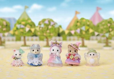 Set figurina Sylvanian Families Royal Princess 5703, 5 bebe, shumëngjyrësh