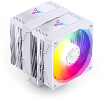 Ладилник за процесор Jonsbo CR-3000E, двоен торњ, ARGB, 260W TDP, 120mm, бел