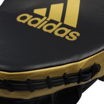 Targete boksi Adidas Pro, mikrofibër, mbushje EVA, të zeza me ari