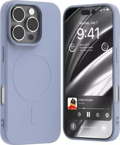 Këllëf telefoni Mercury MagSafe Semi-Silicone për iPhone 16 Pro 6.3", mbrojtës, ngjyrë lavender