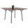 Tavolinë ngrënieje Hobby Life TRENK HM9614.02, MDF me furnir lisi, 120x120x75 cm, walnut me këmbë të zeza