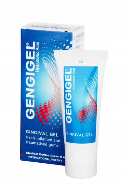 Xhel oral Gengigel Gel 20ml, me acid hialuronik, për mishrat e dhëmbëve, i bën me rahat