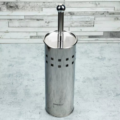 Furçë tualeti KingHoff KH-3220, me enë çelik inox, argjendtë