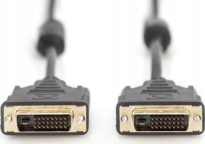 Kabllo DVI Digitus Connection Cable, Dual Link 24+1, Full HD, e zezë