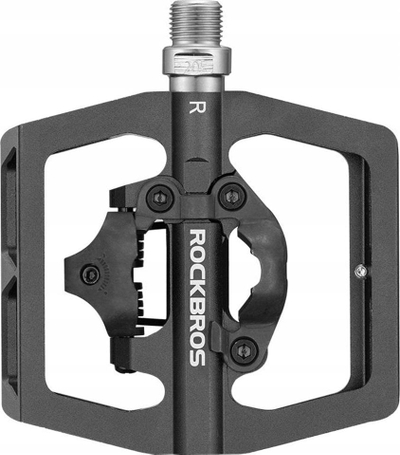 Pedale biçiklete Rockbros PD15 BK, aliazh alumini, sistem SPD, të zeza