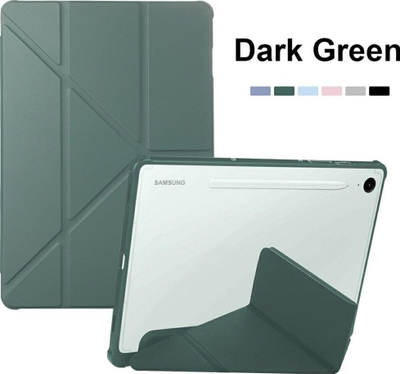 Mbulesë mbrojtëse Samsung Galaxy Tab S10+, me këmbë qëndrimi, magnetike, e gjelbër