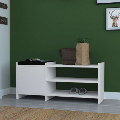 Stol për koridor Decortie Sunno (100 x 35 x 44 cm), e bardhë
