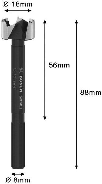 Gërshërë Forstner për dru Bosch 2608901826, 18 mm, gjatësi 88 mm