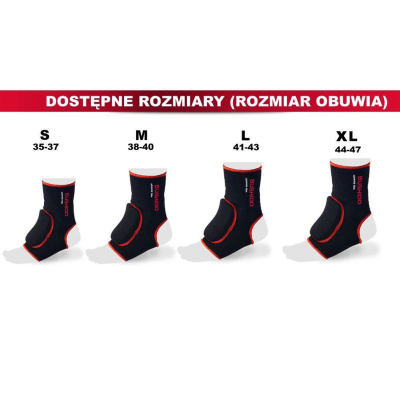 Mbajtëse kyçi për këmbë Ankle Joint Protectors, madhësia M, set 2 copë, e zezë